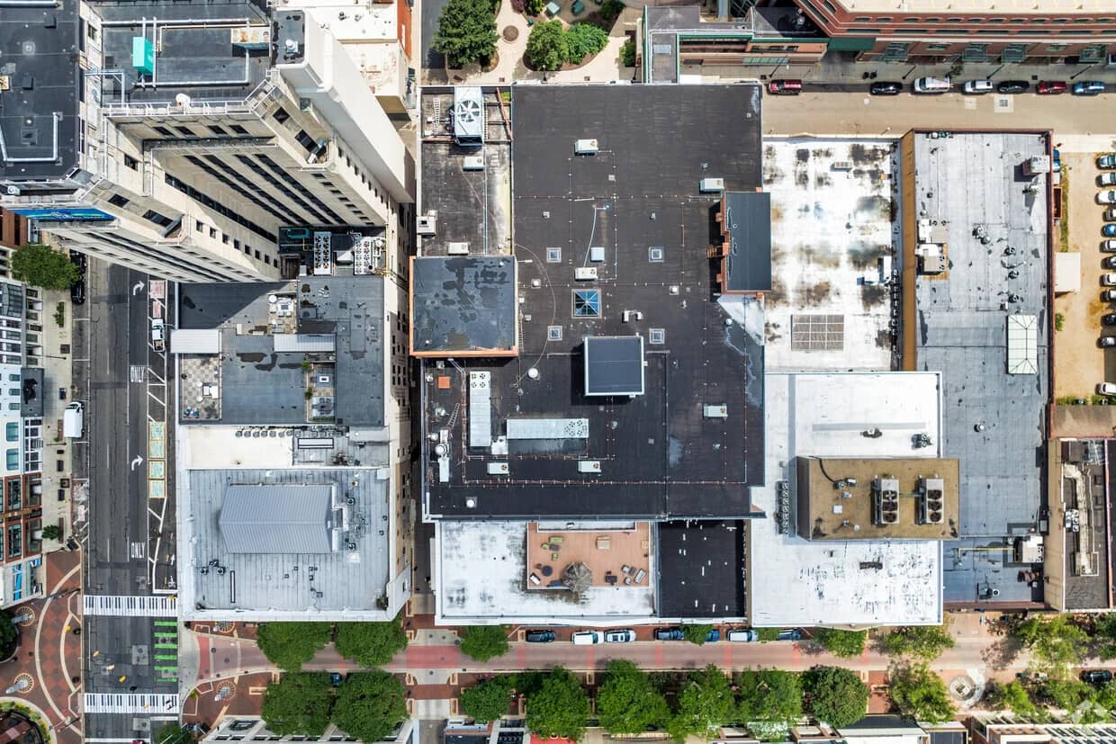 Aerial view of downtown Kalamazoo